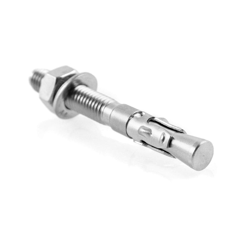 QWORK 10 Pack 5/16" X 2-3/4" 316 Stainless Steel Wedge Anchor for Office, Garage, Marine 5/16" X 2-3/4"