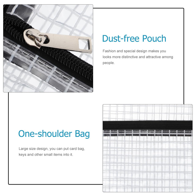 DOITOOL Clear Tool Storage Bag Transparent Pvc Cross Body Bag with Adjustable Shoulder Strap 15.74 X 11.81 X 3.14 in Anti-Static Storage Pouch for Tools Keys Travel