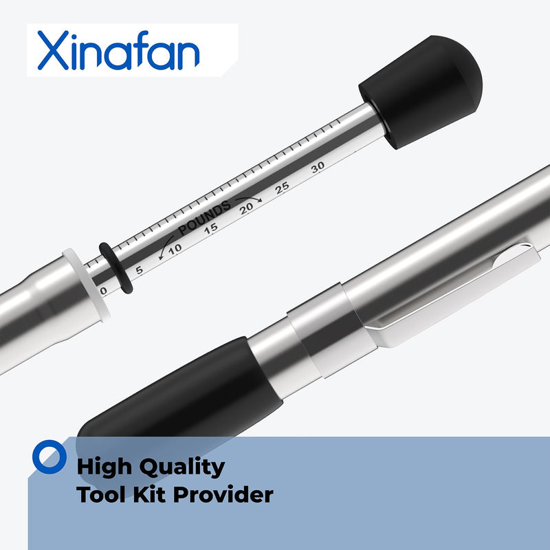 Door Pressure Gauge 0 to 35 Lbs for Hinged Sliding Folding Doors to Meet for ADA Requirement Door Test Tool, with Plastic Protective Tube