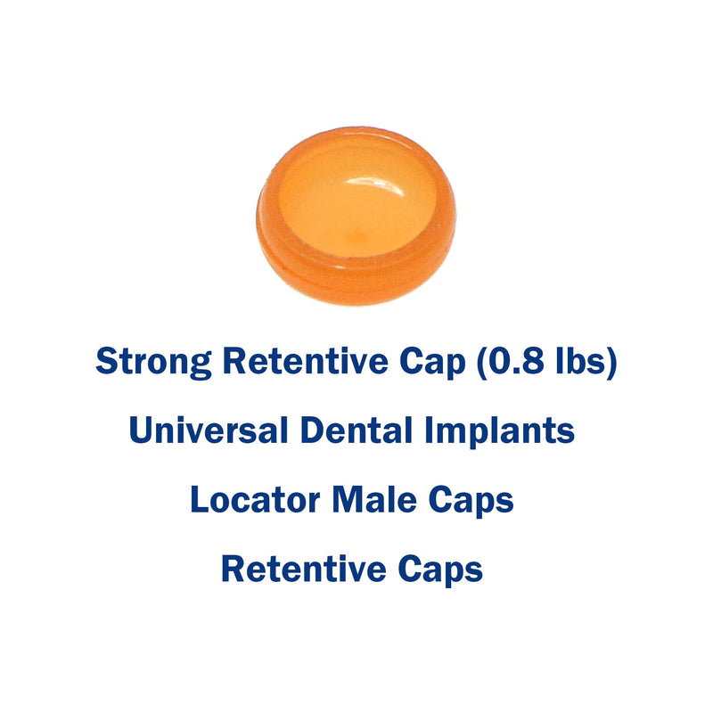 Locator Universal Overdenture Retention Male Caps Metal Housing Kit
