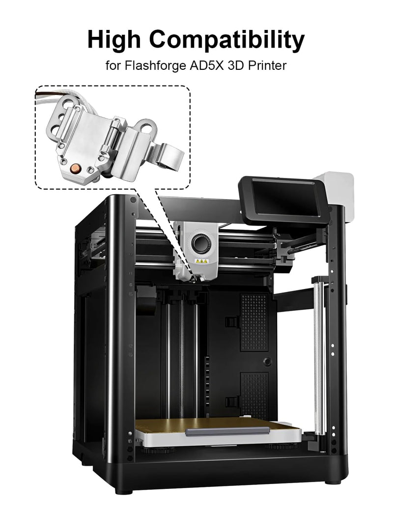 Original AD5X Hotend Heating Assembly Kit for Flashforge AD5X 3D Printer, Hot End Heating Block Component with Heater Cartridge & Thermistor Sensor Heat-Insulating Clip