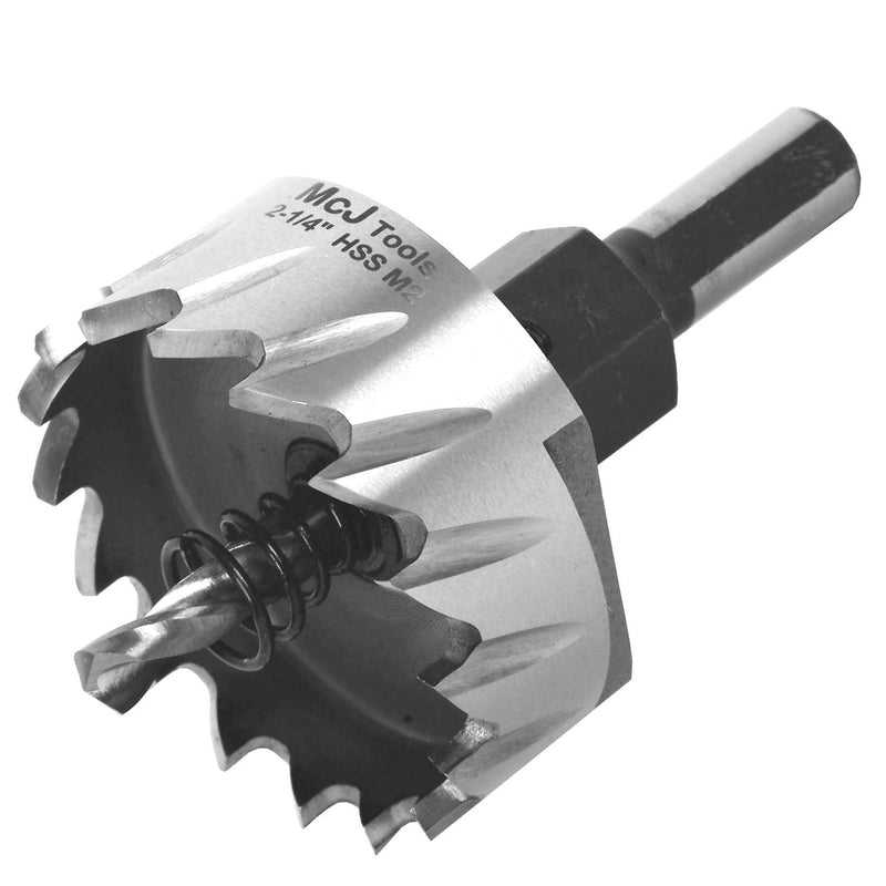 McJ Tools 2-1/4 Inch HSS M2 Drill Bit Hole Saw for Metal, Steel, Iron, Alloy, Ideal for Electricians, Plumbers, DIYs, Metal Professionals
