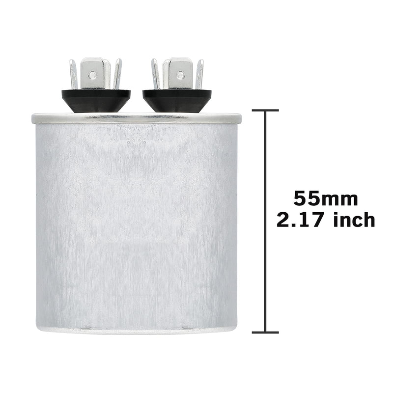 7.5uF 370/440VAC 50/60Hz CBB65 CBB65A Oval Run Start Capacitor 7.5 MFD 370V/440V Air Conditioner Capacitors for AC Unit Fan Motor Start or Pool Pump or Air Condenser Straight Cool [V01] 7.5uF Oval