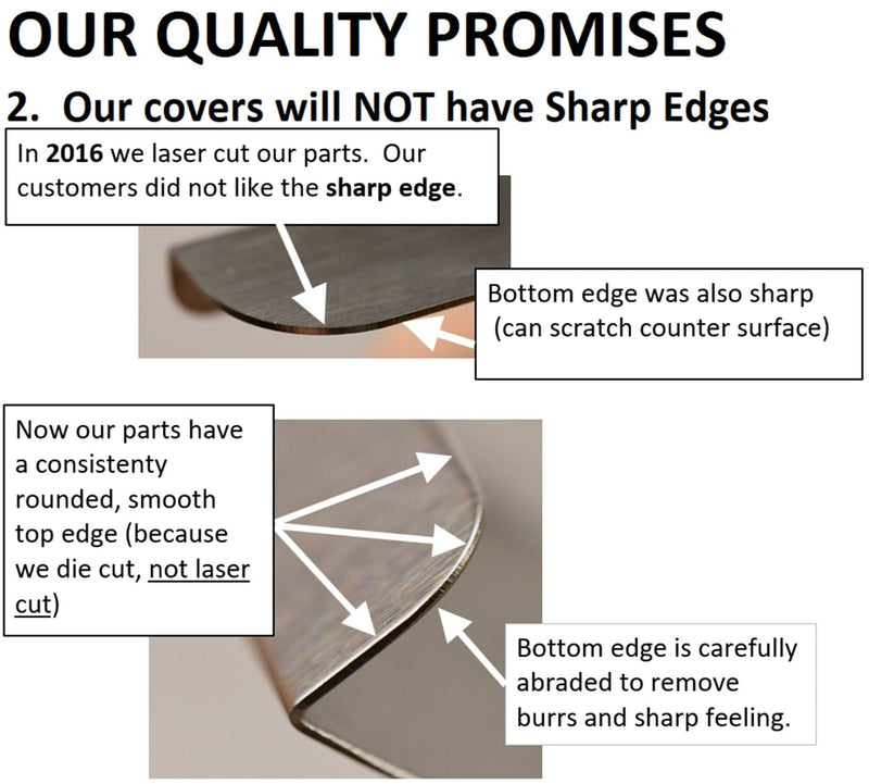Stove Gap Covers - 316 Stainless Steel, 23.4" | Oven Side Gap Filler | Range Trim Kit | Guard Between Stove Top & Counter 23.4" (regular)
