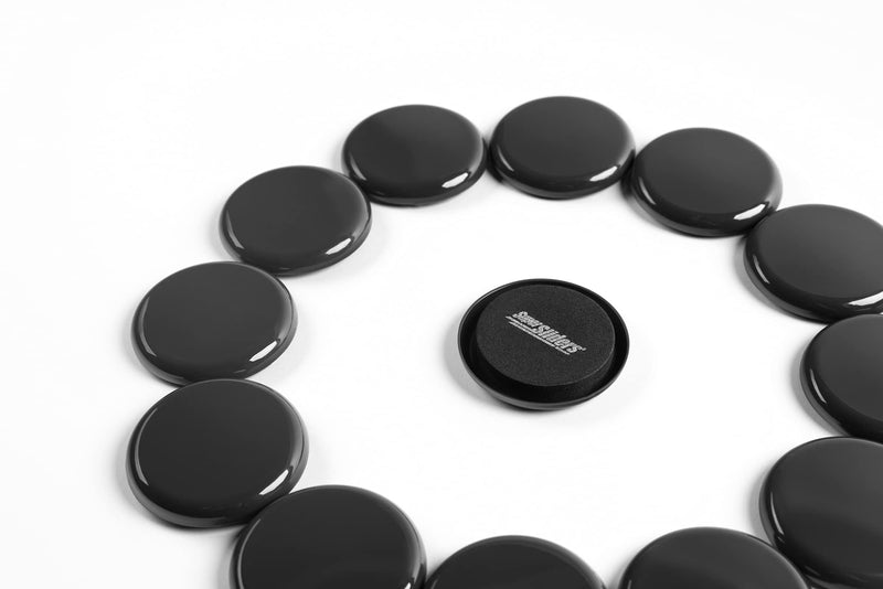 Super Sliders 2 1/2" Round Reusable Furniture Sliders for Carpet - Effortless Moving and Surface Protection, Black (8 Pack) 8 Pack - NewNest Australia