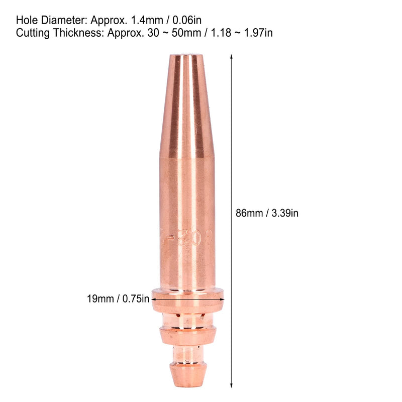 5Pcs Acetylene Cutting Tips Torch Consumables for CNC Machining Integrated Machine 2# G02‑2 (280‑350mm/min Cutting Speed) One Piece Nozzle Accessories