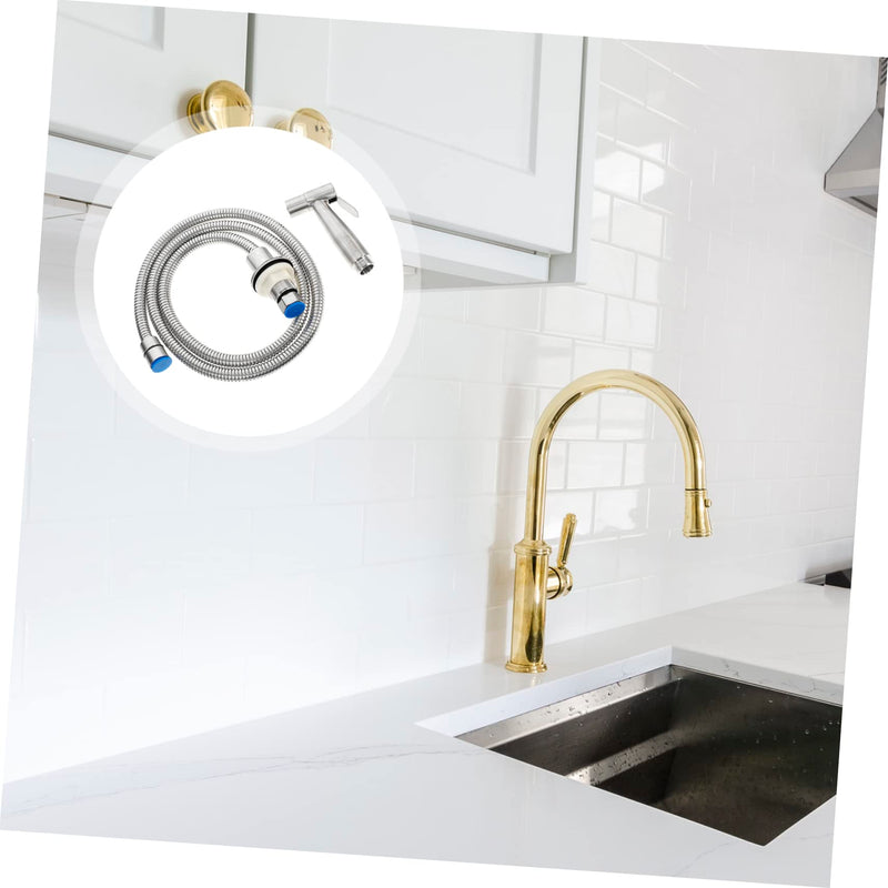 AngoilySink Side Sprayer, Stainless Steel Sink Spray Braces Kit, Sink Hose Faucet Hose Sprayer Replacement Handheld Sprayer Kit Kitchen Faucet Sprayer Sink Pull out Spray Head Supplies Nozzle