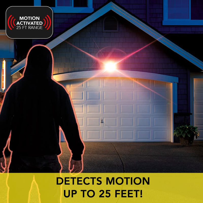 Ontel Handy Brite Security 360 LED Light, 360-Degree Fake Security Camera with 8 Super-Bright LED Lights, Weather-Resistant Motion Sensor Light for Home Security, Solar-Powered Outdoor Light