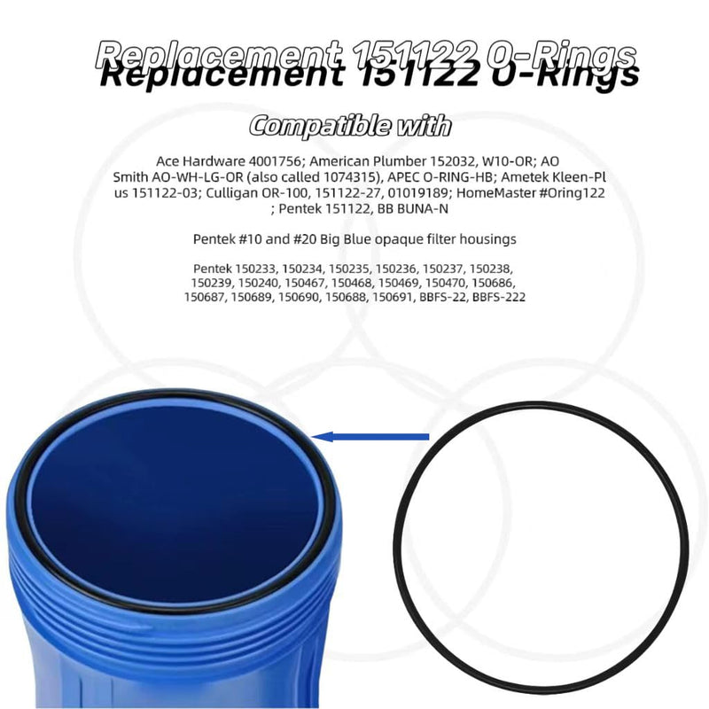 5pcs 151122 O-Ring for Pentek Pentair Water Big Blue Housings