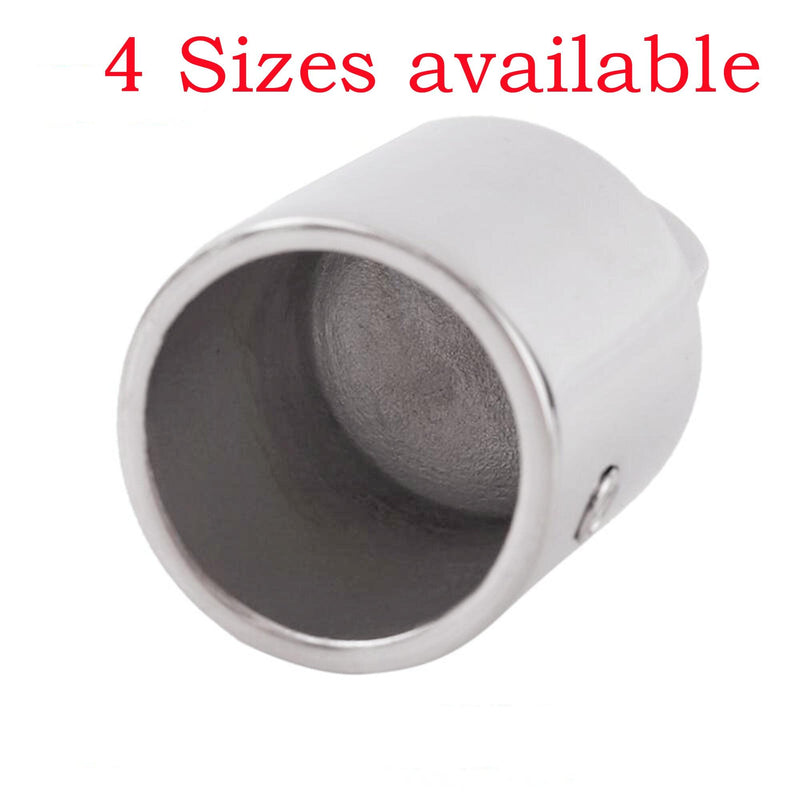 2PCS Pipe Eye End Cap ，316 Stainless Steel Bimini Top Eye End/Canopy Tube End Marine Boat Yacht External Fitting Hardware (Size:7/8inch) Size:7/8inch