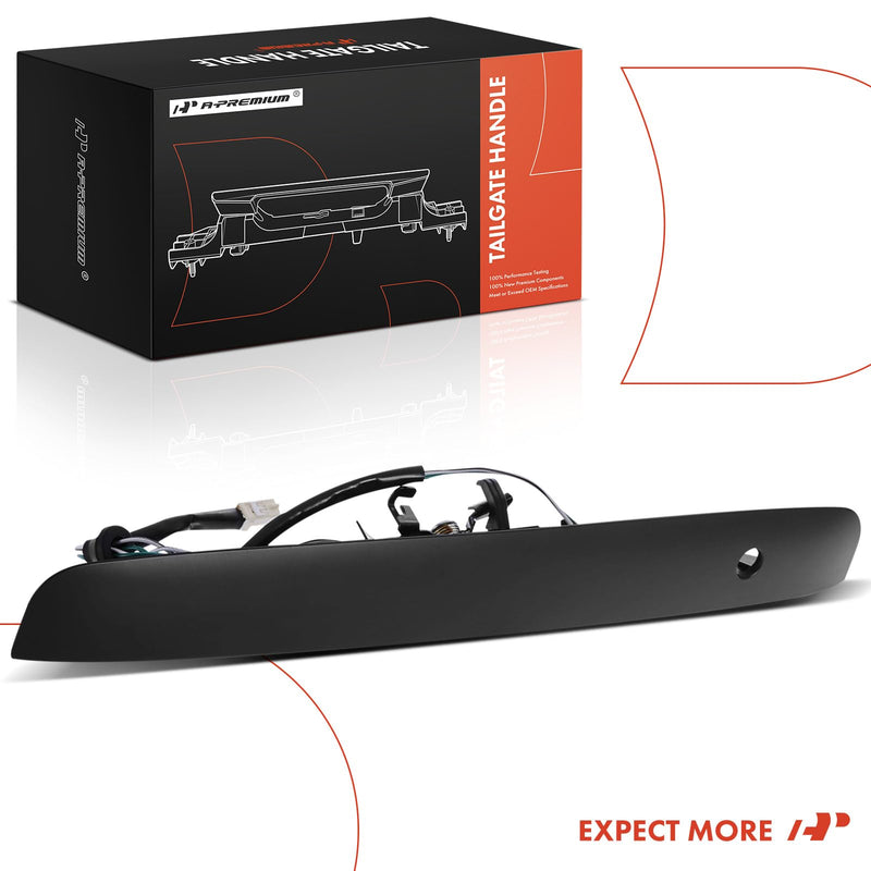 A-Premium Rear Tailgate Liftgate Handle w/Garnish Compatible with Toyota Sienna 1998-2003 & Sequoia 2001-2007, Primed Black, Replace# 69090-08010, 6909008010