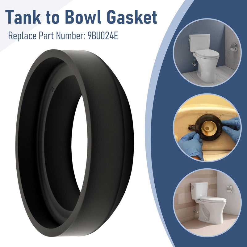 9BU024E Tank to Bowl Gasket, Replacement for Toto Drake Toilet, Replacement for Most Two-piece Toilets with a 3" Inside Diameter