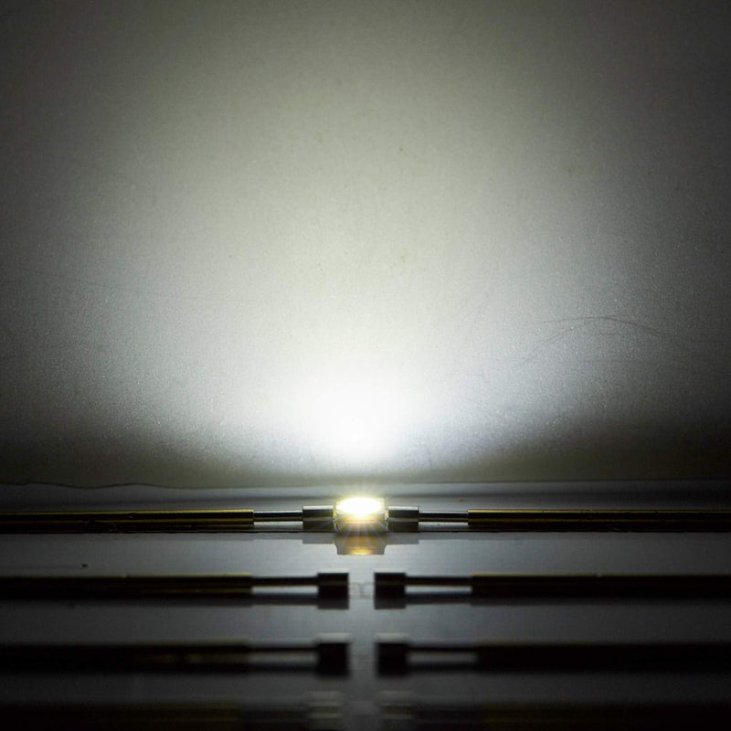 CHANZON 100 pcs 3528 (1210) White SMD LED Diode Lights Chips (Surface Mount PLCC 3.5mmx2.8mm DC 3V 20mA 7-8LM) High Intensity Bright Lighting Bulb Lamps Electronics Components Light Emitting Diodes A) White (100pcs)