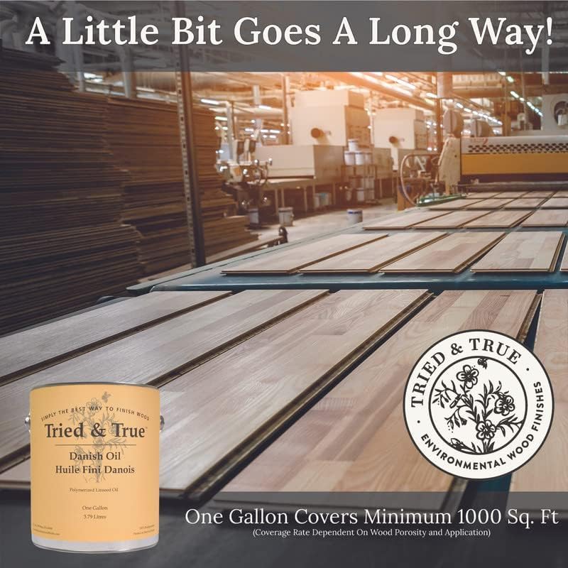 Tried & True Danish Oil, 8 oz. - Polymerized Linseed Oil Wood Finish & Sealer, Ideal for Furniture, Butcher Blocks, Salad Bowls, & More - Food Safe Wood Finish, Easy Application Stand Oil Other 8oz