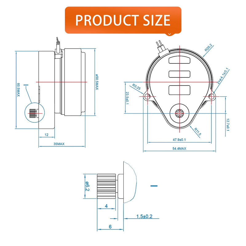 Honey-Well 802360JA Motor Compatible with V8043 or V8044 Zone Valves, 24V 50/60Hz 5RPM 1