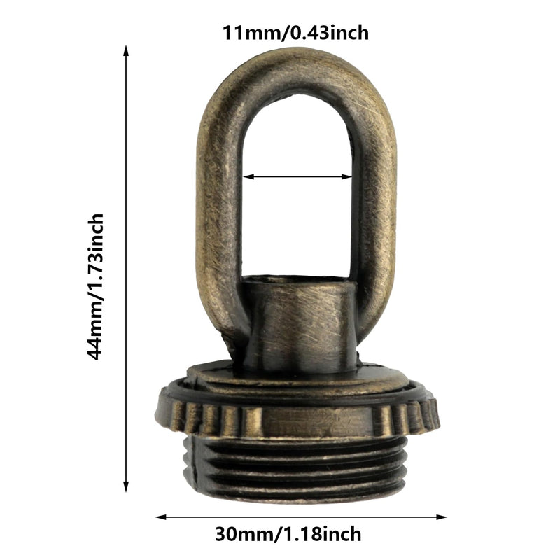 2PCS Crystal Lamp Inner and Outer Threaded Ring Fitting Bronze Zinc Alloy Threaded Ring Eye Nut Ring Nut Fixing Chandelier for Candelabra Lamp Traditional Chandelier Pendant Lamp