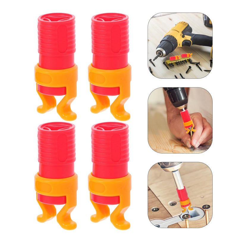 4PCS Abs Screw Holder Clamp Set, Screw Gripper for Woodworking, Easy Installation, Fits Electric and Manual Screwdrivers