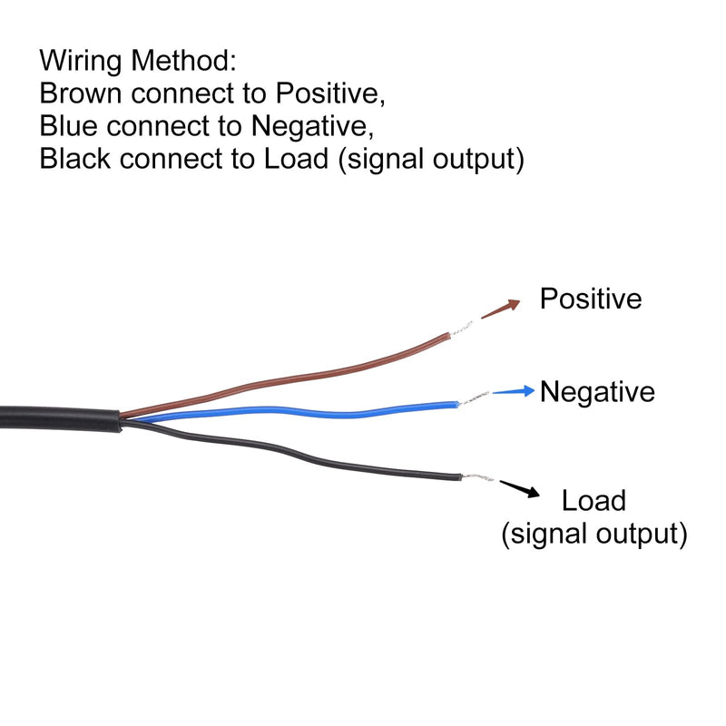 MECCANIXITY M8 Approach Sensor Inductive Proximity Sensor Switch NO Normally Open NPN 2mm Detection Distance, DC 6-36V LJ8A3-2-Z/BX, 3.9ft, 5Pcs 5
