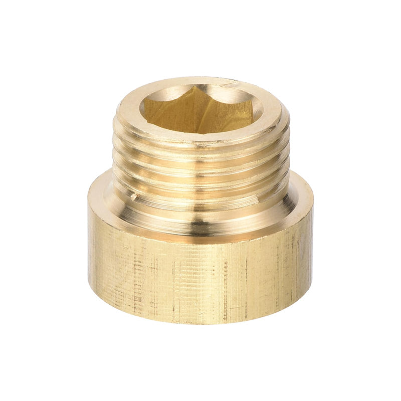 PATIKIL Shower Head Extension Arm, 2 Pack Brass G1/2 Male to Female Thread 20mm Length Pipe Fitting Shower Head Extender