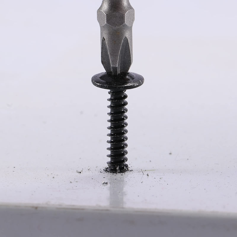 #8 x 3/4" Sheet Metal Screws 100Pcs 410 Stainless Steel Truss Head Fast Self Tapping Screws Black Oxide by SG TZH #8 x 3/4" 100