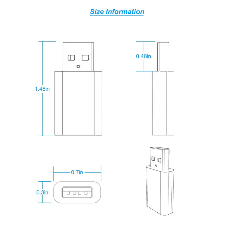 USB to USB C Adapter,USB-C Female to USB Male Adapter Compatible with Apple MagSafe Watch 10/9/8/7/SE/Ultra,Car,iPhone 16 15 14 13 12 Mini Pro Max,iPad,Galaxy,Pixel 7 6 5,CarPlay,Wall Plug 2 Pack White