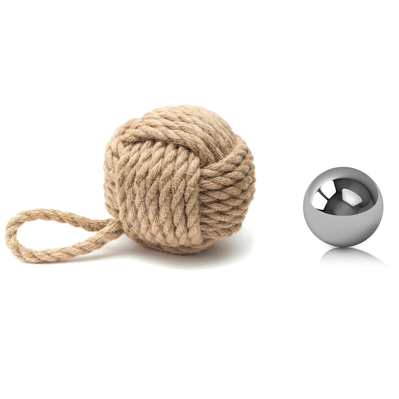 SATINIOR 16 Pieces Coin Ring Making Balls Monkey Fist Balls Stainless Steel Balls, Assortment of 3/4 Inch, 5/8 Inch, 9/16 Inch, 1/2 Inch, 7/16 Inch, 3/8 Inch, 5/16 Inch and 1/4 Inch