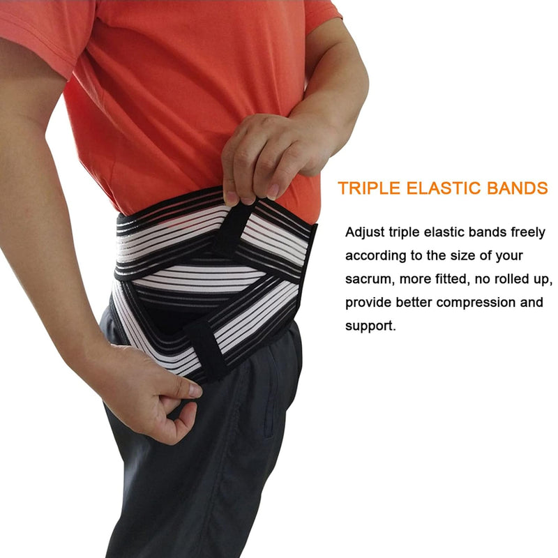 Posture Magic Sacroiliac SI Joint Support Belt for Women and Men - Reduce Sciatic, Pelvic, Lower Back and Leg Pain - Stabilize SI Joint (Plus (Hip Size 46-55")) Plus (Hip Size 46-55") - NewNest Australia