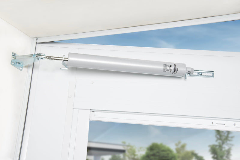Wright Products Standard Duty Pneumatic Screen & Storm Door Closer – Adjustable Closing Speed, Quiet Operation, Easy Installation (Modern, Aluminum) Modern