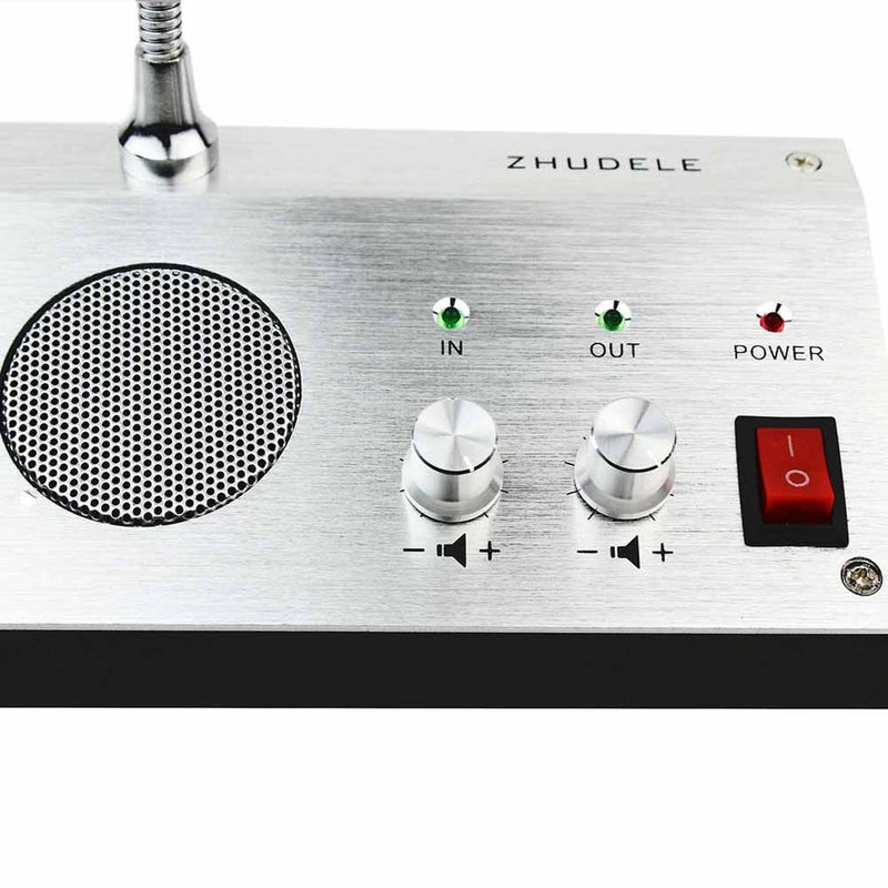ZDL-9908 Bank/Office/Store/Station Counter Window Intercom System, Dual-Way Intercommunication Microphone, Interphone System