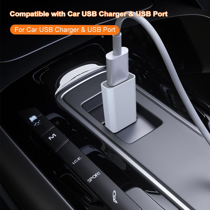 USB to USB C Adapter,USB-C Female to USB Male Adapter Compatible with Apple MagSafe Watch 10/9/8/7/SE/Ultra,Car,iPhone 16 15 14 13 12 Mini Pro Max,iPad,Galaxy,Pixel 7 6 5,CarPlay,Wall Plug 2 Pack White