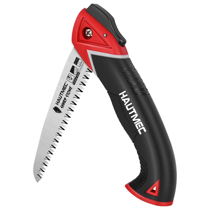 HAUTMEC 6" Folding Saw Pruning Saw, Pro Folding Saw of Sharp Stone Serie, SK5 Foldable Blade Triple-cut Teeth, for Wood Cutting, Garden Camping, Landscaping, Tree Trimming HT0303 6 inches for sprigs