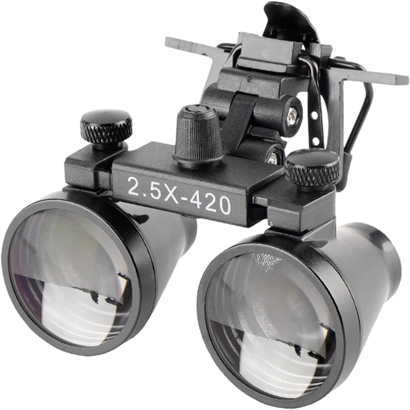 EustomA 2.5X/3.5X Binocular Loupes Glasses Magnifier Clip on Style DY-101 (2.5X)
