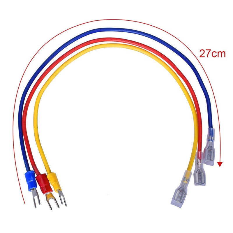 15A 250V Rocker Switch On/Off Power Socket Inlet Module Plug 10A Fuse Switch with 18 AWG Wiring 3 Pin - 2pcs