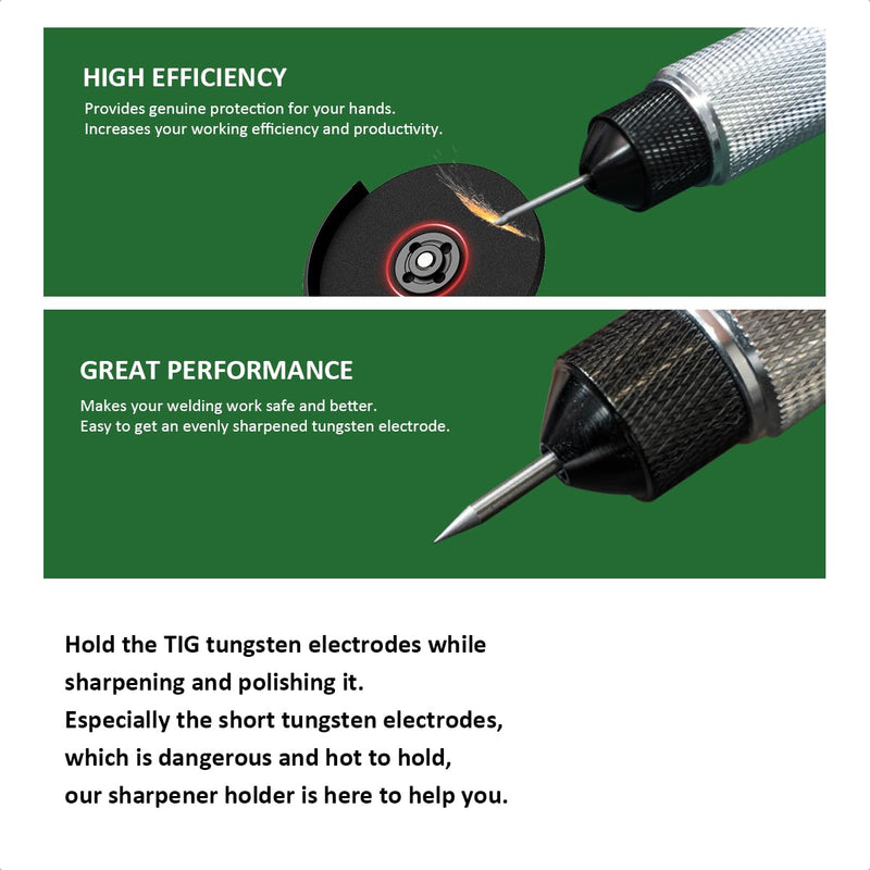 TIG Welding Tungsten Gripper Holder Set TIG Collet Long Back Cup and Fixed Sleeve Kit Tungsten Polish Gripper 5PCS