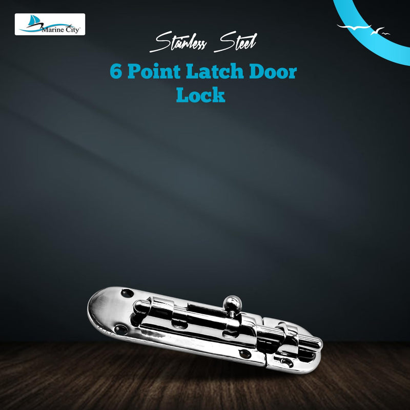 MARINE CITY Barrel Bolt Door Latches, 316 Stainless Steel, Rust & Corrosion-Resistant, Ideal for Windows, Hatches, Cabinets (Large) Large