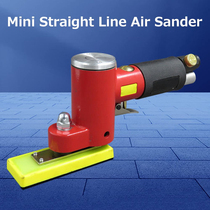 Mini Straight Line Air Polisher,Mini Straight Line Air Sander with 2 Sanding Pads Random Orbital Pneumatic Sander Air-Operated Handheld Polisher Waxer for Auto Body Work Furniture Wood Metal Su KP-6902