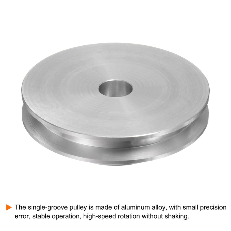 HARFINGTON Single Groove Pulley 8mm Fixed Bore 60mm Outer Diameter Aluminum Alloy with Hex Wrench for Drilling Machine 6mm PU Round Belt 8mmx60mm