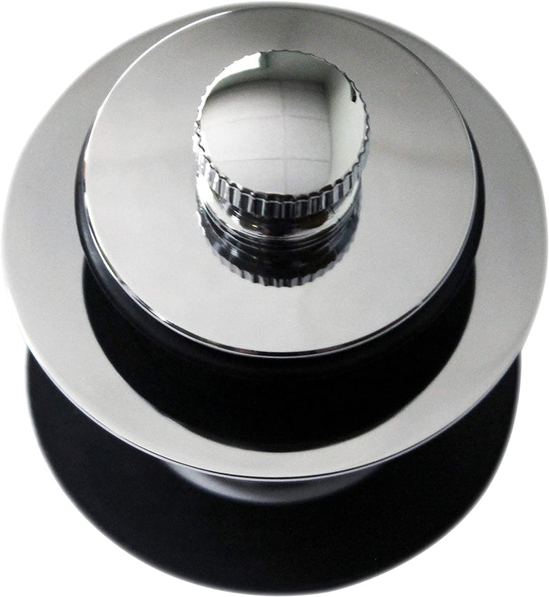 Westbrass Y594244CP White Tubular Twist & Close Bath Waste and Overflow Assembly, Polished Chrome 1 Pack