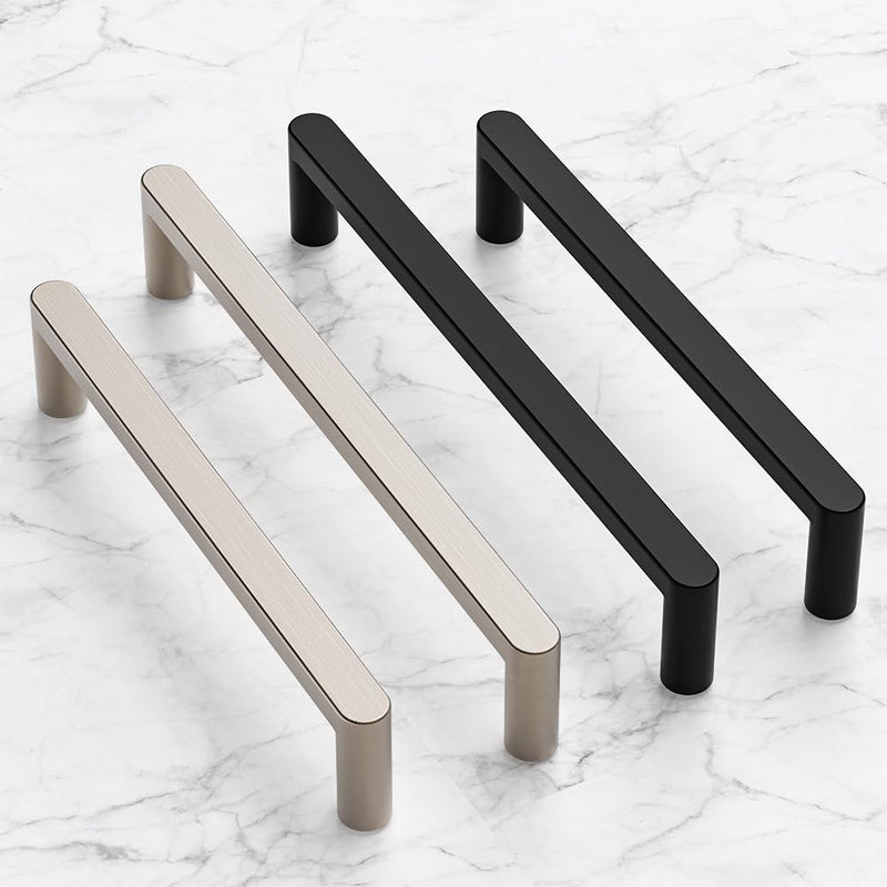 5 Pack 160mm(6.3 Inch) Edge Brush Nickel Hidden Drawer Door Cabinet Handle Aluminum Alloy Finger Bar Pull Concealed Furniture Hardware Back Mount Dresser Handles for Kitchen Bathroom Brushed Nickel 160