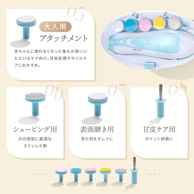 Nursery Teacher Recommendation: Baby Electric Nail File, Electric Nail Clipper, For Babies, Electric Nail Clippers, Nail Files, For Babies (Premium White) - NewNest Australia