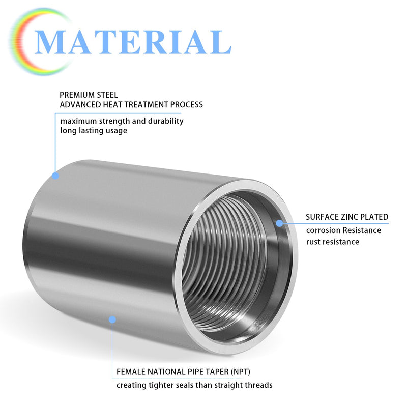 946 1-1/4" Female Galvanized Well Point Drive Coupling for Well Hand Pump Accessories Replacement for Simmons 946 Well Point Drive Coupling, 1-1/4"