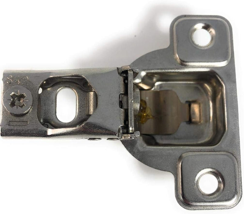 Salice E-Centra Nickel-Plated Metal 106-degree 9/16-inch Overlay Screw-on Face Frame Hinge with 2 Cams (2)