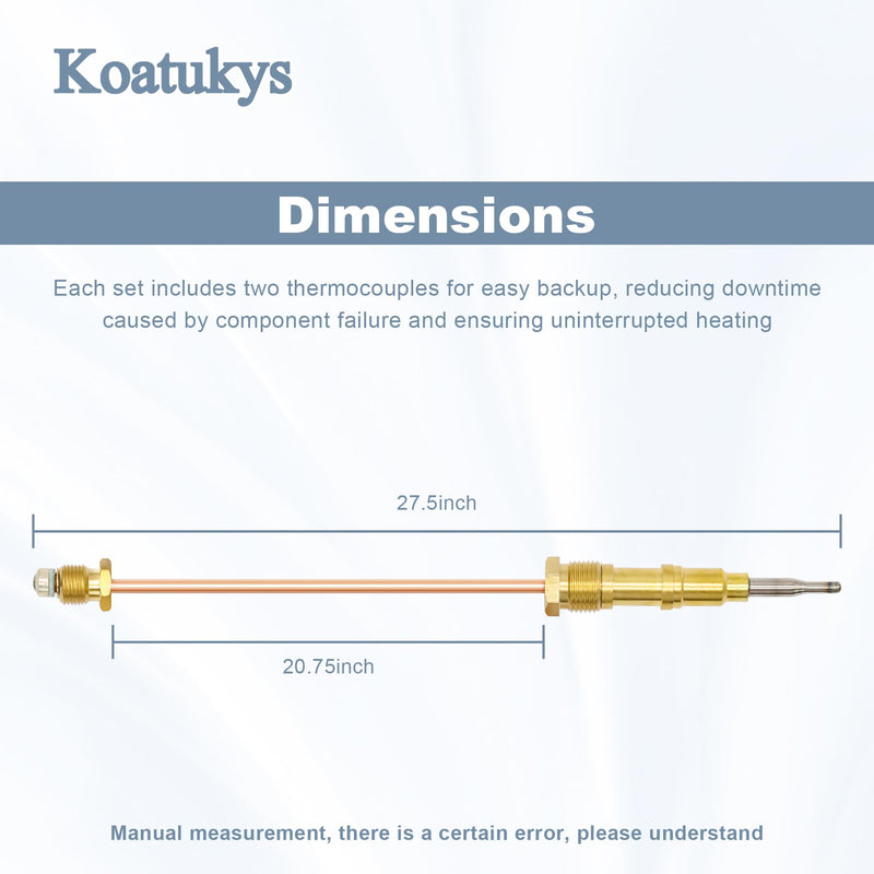 2PCS 446-511 Thermocouple 27" for Heatnglo Heatilator