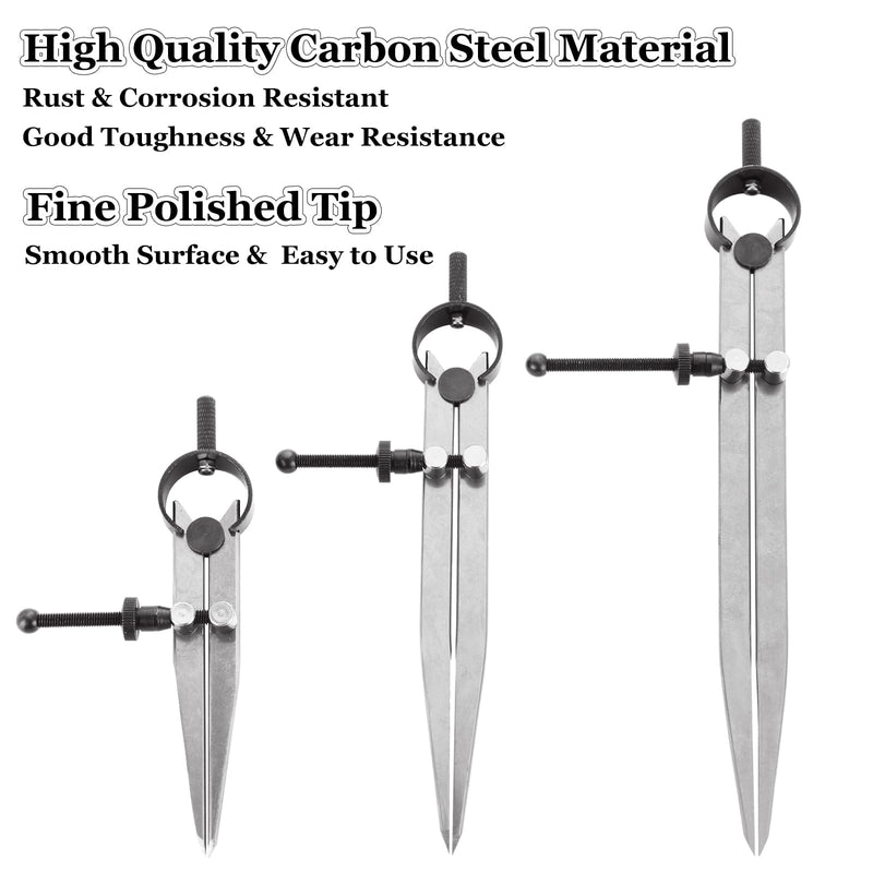 3 Pack Adjustable Spring Wing Divider, 4/6/8 Inch Steel Lockable Divid ...