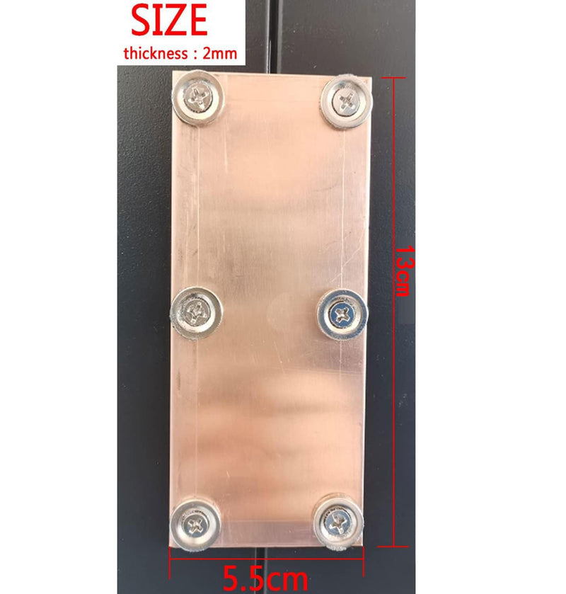 Magnetic Backing Copper Welding Spoon Magnetic Copper Butt-Weld Backer Set Flat Copper Panels Hands-Replaceable Magnet Design, can be reused (2 * 5IN) 2*5in