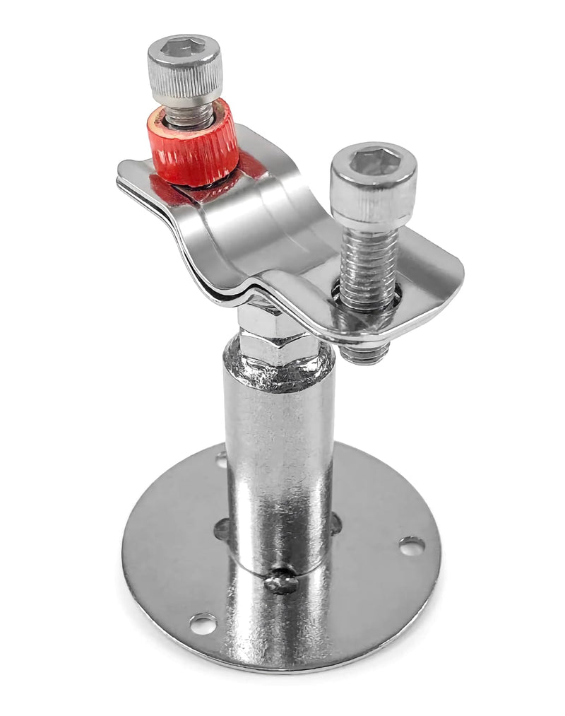 QWORK Adjustable Stainless Steel Pipe Support Bracket Kit - Compatible with 1" Pipes - Wall and Ceiling Mounting Options - includes 4 Support Brackets, Screws, and Anchors 4 Pack