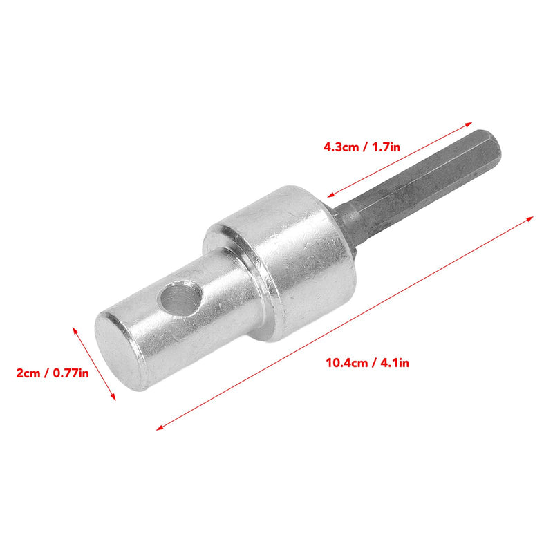 Auger Adapter 1 to 3 Drill Adapter Electric Drill to Ground Drill Conversion Carbon Steel Round Chuck 2 Pits 2 Slots Garden Auger Drill Connector Garden Tools