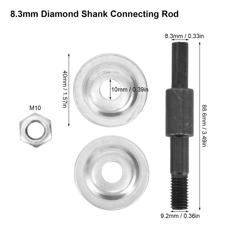 Garosa Drill Arbor Adapter Converts Drill to Grinder Firmly Fix Grinding Wheel Stainless Steel Carbon Steel Easy Installation Works with Various Sizes (8.3mm handle connecting rod) 8.3mm handle connecting rod