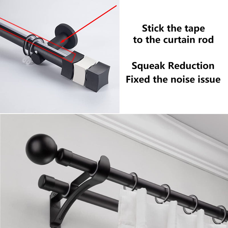 Drawer Slide Tape, Low Friction Tape, Silky Surface, Abrasion Resistant Glide Tape, Drag & Noise & Squeak Reduction, Apply to Wooden-Drawer Furniture Curtain Cabinet, 0.50'' x 33', 5 mils 0.50in x 33ft - 5mils