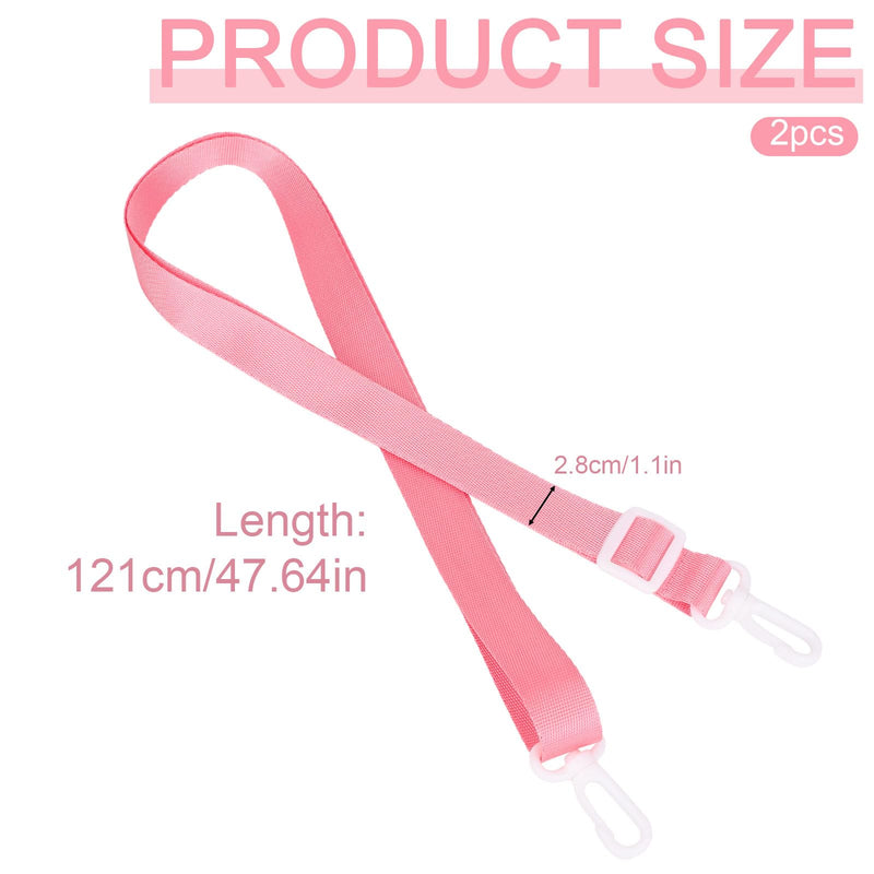 2pcs Shower Lanyard for Mastectomy Drain Holder, Post-Mastectomy Drain Belt Must Haves for Women Adjustable Breast After-Surgery Recovery Management Accessory Supplies (Pink)